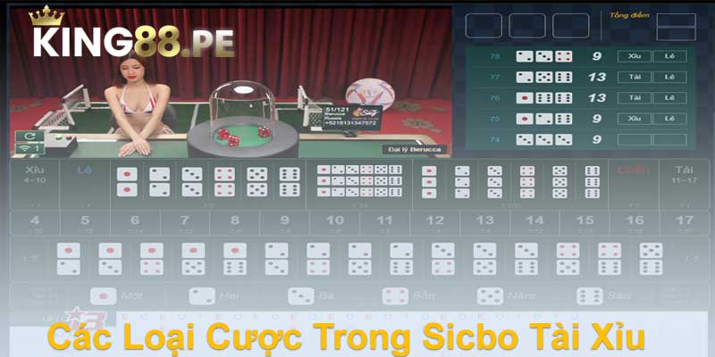 Các Loại Cược Trong Sicbo Tài Xỉu